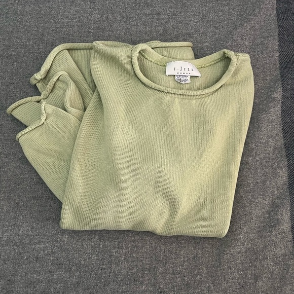 Vintage J Jill Pullover Sweater Green Crew Rolled Hem Women’s Plus size - Picture 10 of 10